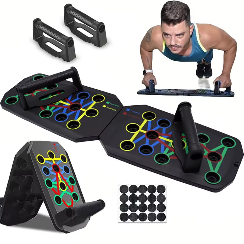 Push-Up Board Set Portable Multifunctional Push-Up Bar Foldable Fitness Equipment for Chest Abdomen Arms/Back Training