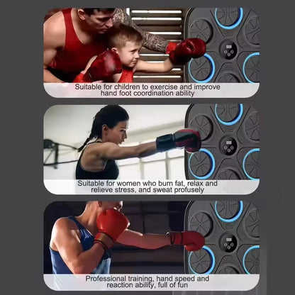 Smart Music Boxing Machine Adult/Children Sandbag Boxing Sports Trainer Agility Reaction Training Boxing Wall Target Equipment