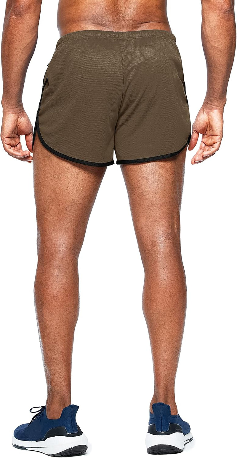 Men'S Running Shorts 3 Inch Quick Dry Gym Athletic Workout Short Shorts for Men with Liner and Zipper Pockets